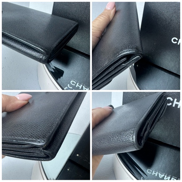 CHANEL Caviar Leather CoCo Button Snap/Flap Wallet - Picture 8 of 15